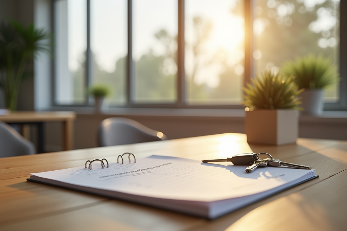 Intérieur d appartement rénové avec clés et notes d investissement