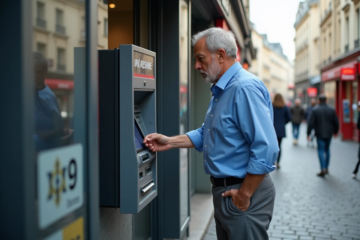Homme français retirant de l